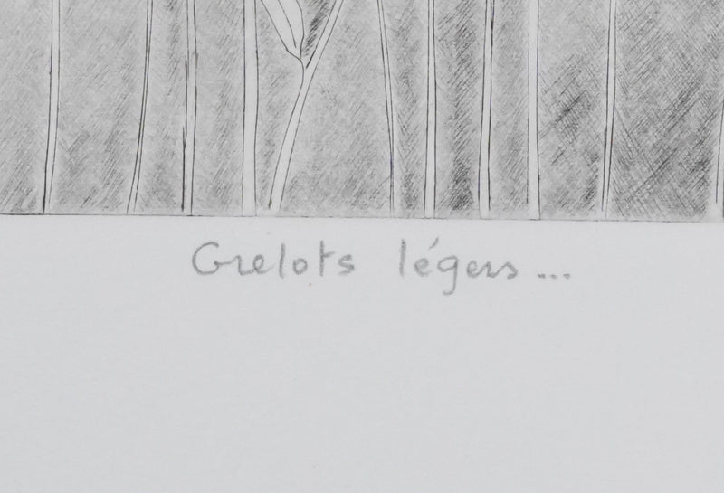 Camille COMBE : Grelots légers, Gravure originale signée