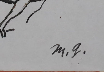 Maurice GENIS : Les petits moineaux, Dessin original signé