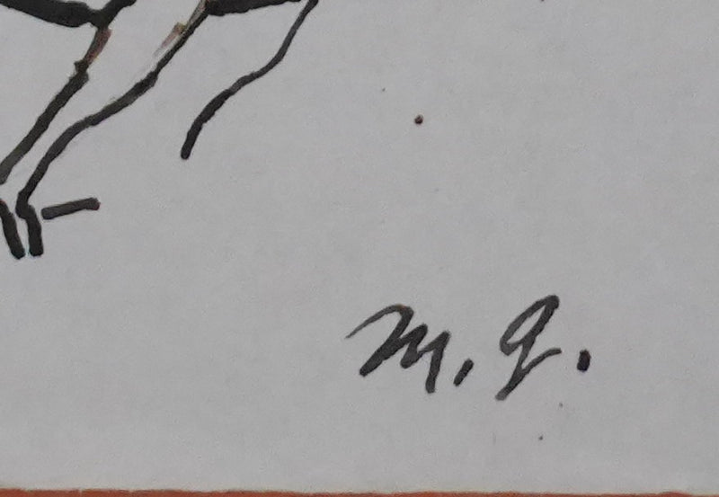 Maurice GENIS : Les petits moineaux, Dessin original signé