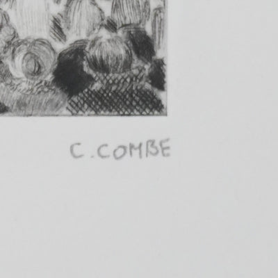 Camille COMBE : Cantate, Gravure originale signée