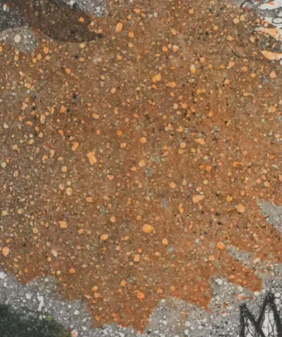 Colette PETTIER : La horde de chevaux au lac, Gravure originale signée