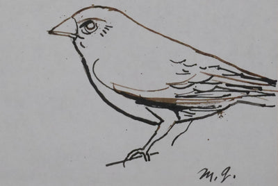 Maurice GENIS : Les petits moineaux, Dessin original signé