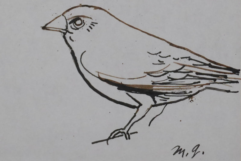 Maurice GENIS : Les petits moineaux, Dessin original signé