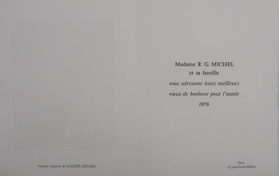 Colette PETTIER : La horde de chevaux au lac, Gravure originale signée