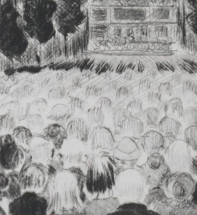 Camille COMBE : Cantate, Gravure originale signée