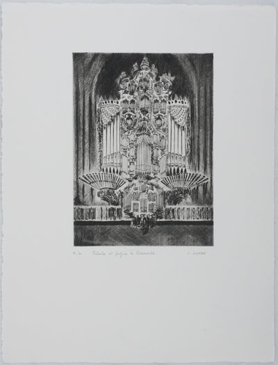 Camille COMBE : Prélude et fugue à Grenade, Gravure originale signée