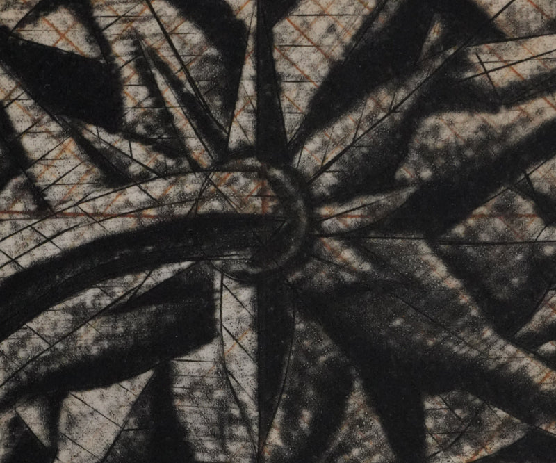 Brigitte COUDRAIN : La fleur fanée, Gravure originale signée