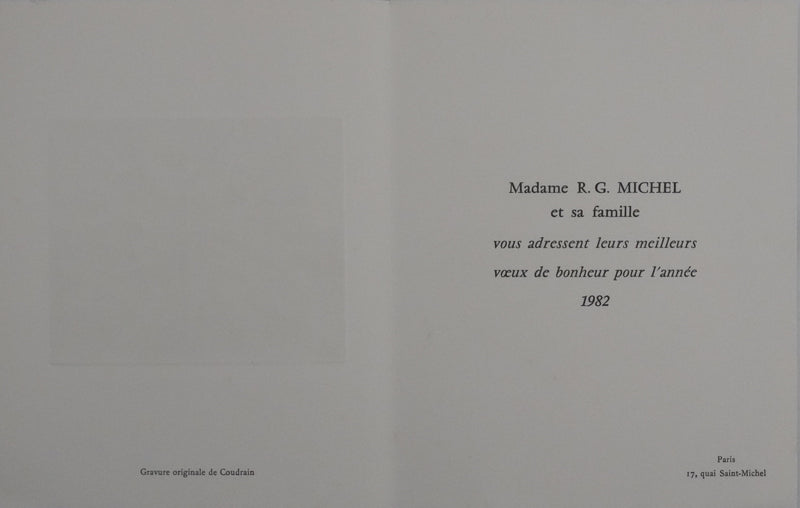 Brigitte COUDRAIN : La fleur fanée, Gravure originale signée