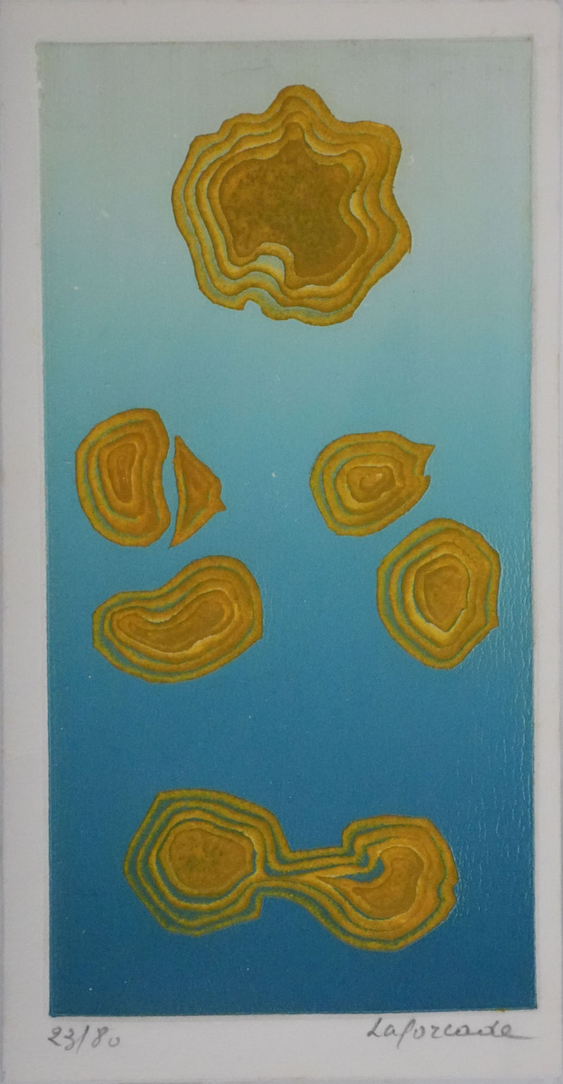 Roland DE LAFORCADE : Les îlots, Gravure originale signée