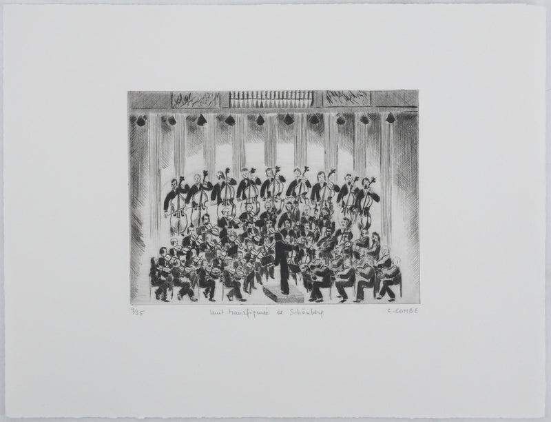 Camille COMBE : Nuit transfigurée de Schönberg, Gravure originale signée