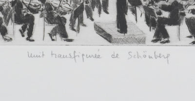Camille COMBE : Nuit transfigurée de Schönberg, Gravure originale signée