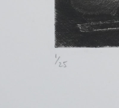 Camille COMBE : Pénombre musicale, Gravure originale signée
