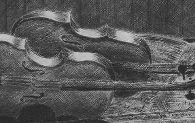 Camille COMBE : Pénombre musicale, Gravure originale signée