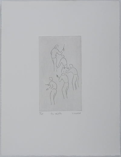 Camille COMBE : On répète, Gravure originale signée
