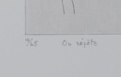 Camille COMBE : On répète, Gravure originale signée