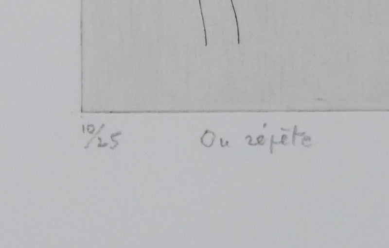 Camille COMBE : On répète, Gravure originale signée
