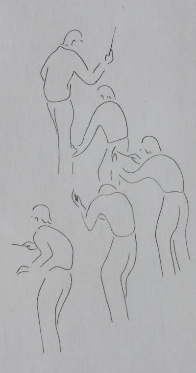 Camille COMBE : On répète, Gravure originale signée