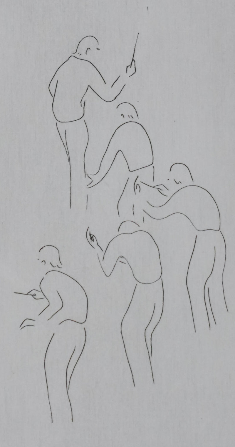 Camille COMBE : On répète, Gravure originale signée