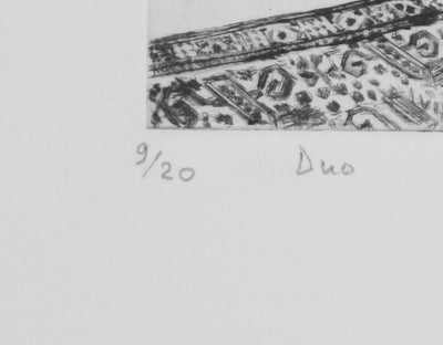Camille COMBE : Duo, Gravure originale signée