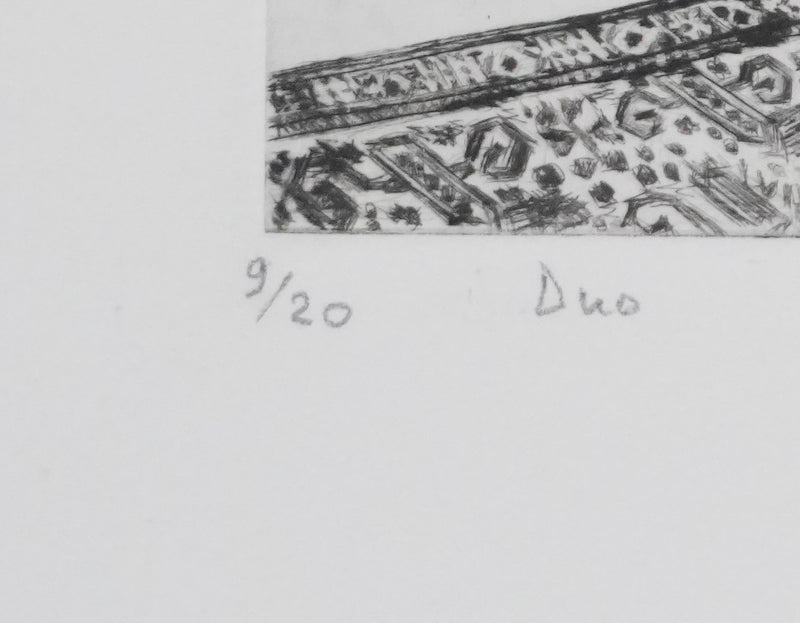 Camille COMBE : Duo, Gravure originale signée