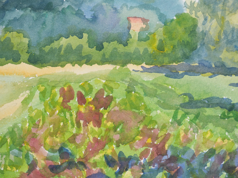 Salomon Alfred BOISECQ : Provence, Le village de Fayence, Aquarelle originale (photo de détail 5) - Crédit photo : Galerie Art.Paris