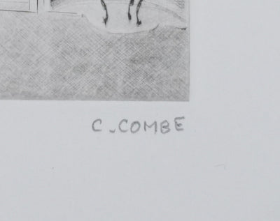 Camille COMBE : Quatuor de Schubert, Gravure originale signée