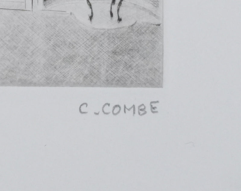 Camille COMBE : Quatuor de Schubert, Gravure originale signée
