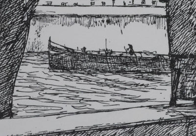 Maxime JUAN : Paris, Vue sur les tours de Notre Dame depuis les quais, Lithographie originale signée