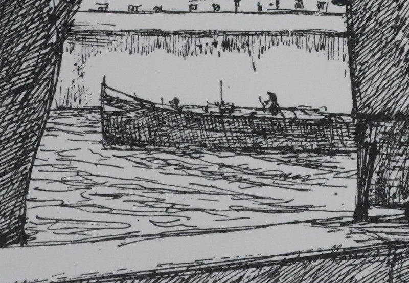 Maxime JUAN : Paris, Vue sur les tours de Notre Dame depuis les quais, Lithographie originale signée