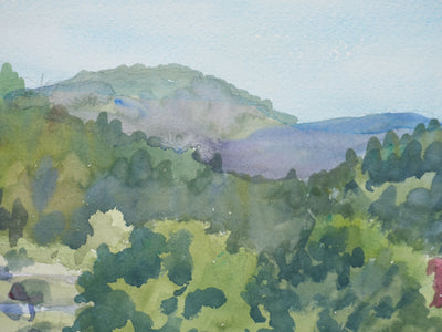 Salomon Alfred BOISECQ : La petite ferme en Provence, Aquarelle originale signée