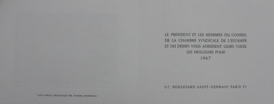 Pierre DUBREUIL : La maisonnette sous la neige, Gravure originale signée