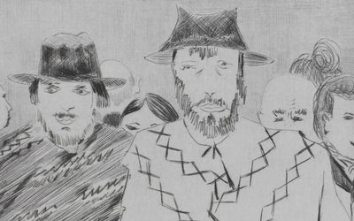 Camille COMBE : Rencontre de hasard dans le métro, Gravure originale signée