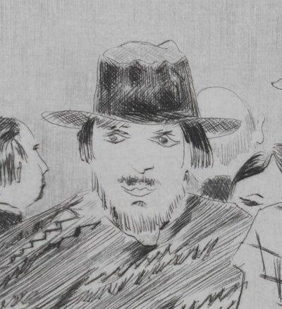 Camille COMBE : Rencontre de hasard dans le métro, Gravure originale signée