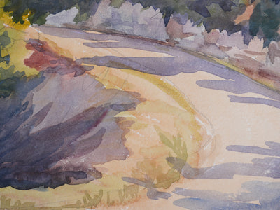 Salomon Alfred BOISECQ : Verdon, Vue sur Artignosc, Aquarelle originale signée