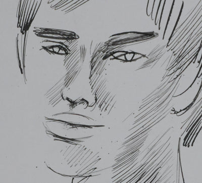 Maurice GENIS : Portrait d'un jeune homme, Dessin original signé