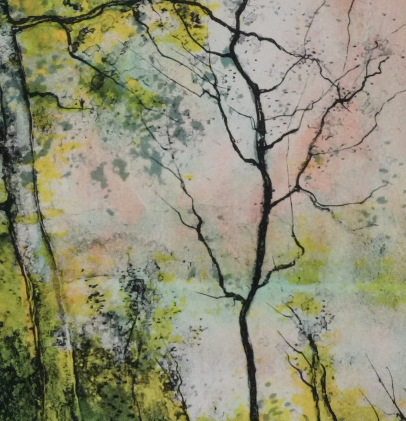 Bernard GANTNER : La forêt au printemps, Lithographie originale signée