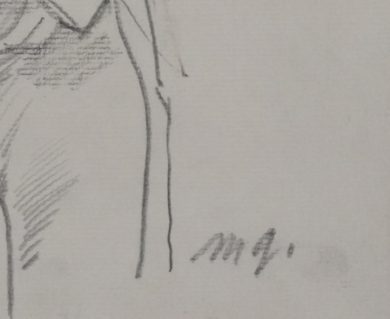 Maurice GENIS : Le berger, Dessin original signé