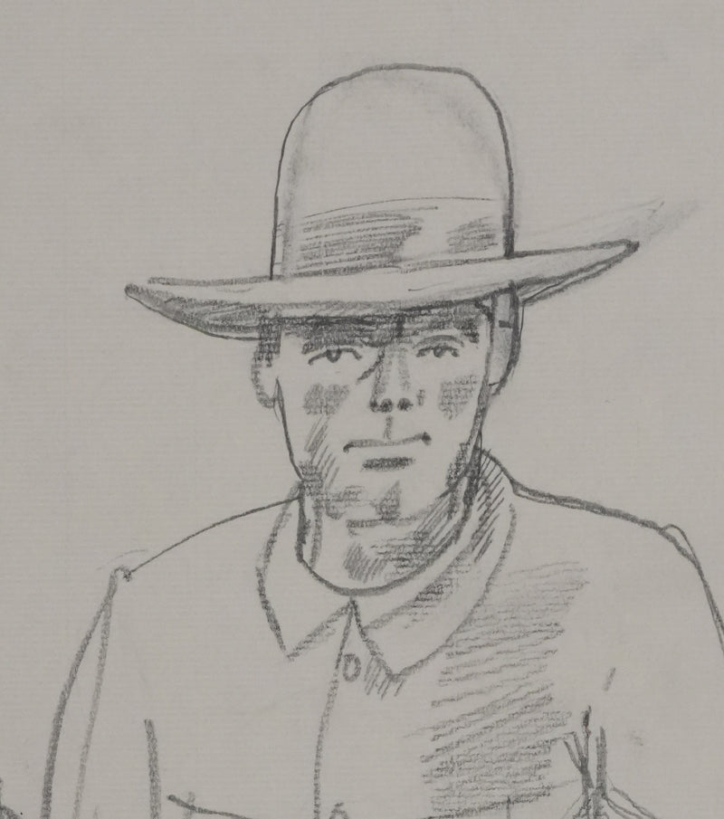 Maurice GENIS : Le berger, Dessin original signé