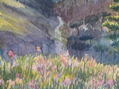 Salomon Alfred BOISECQ : Vue sur Nice, Aquarelle originale signée