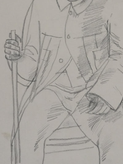 Maurice GENIS : Le berger, Dessin original signé