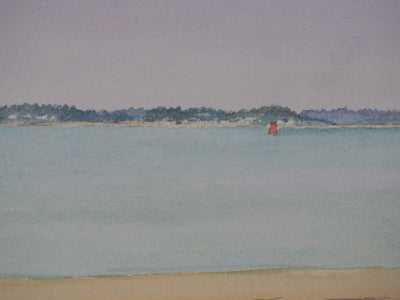 Salomon Alfred BOISECQ : Port Navalo, Aquarelle originale signée