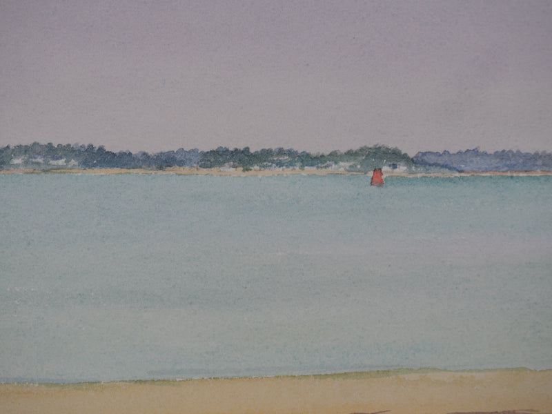Salomon Alfred BOISECQ : Port Navalo, Aquarelle originale signée