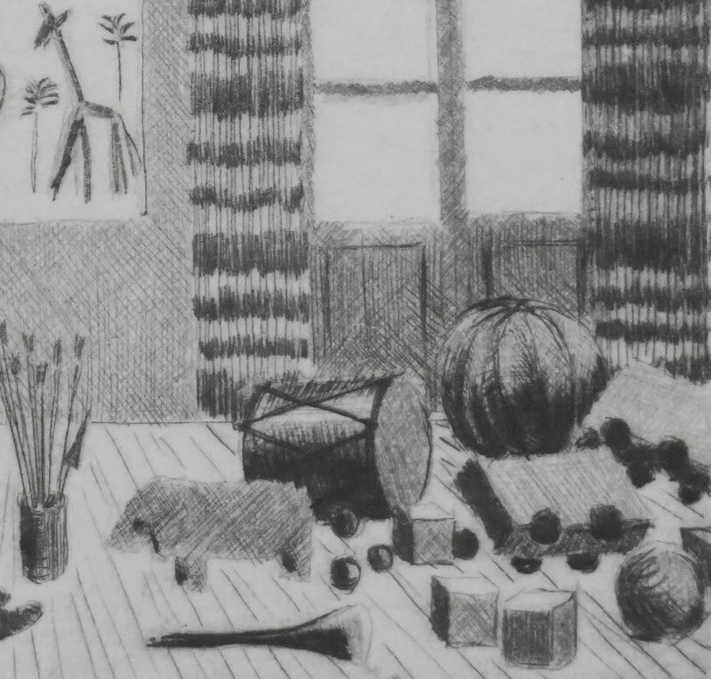 Camille COMBE : La nouvelle palette, Gravure originale signée