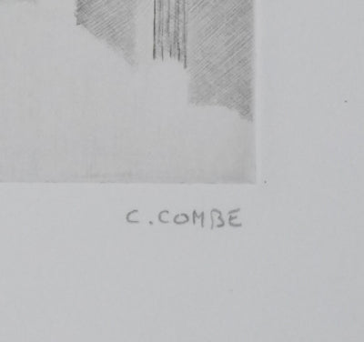 Camille COMBE : A pas feutrés, Gravure originale signée