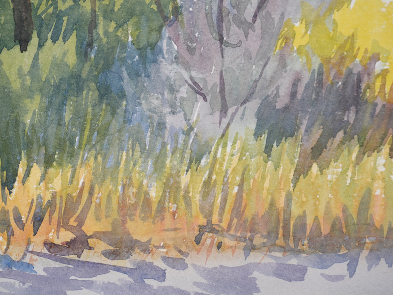 Salomon Alfred BOISECQ : Sur les routes de Provence, Aquarelle originale signée