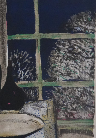 René GENIS : Nature morte nocturne, Lithographie originale signée