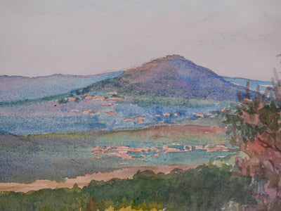 Salomon Alfred BOISECQ : Petit chemin en Provence, Aquarelle originale signée