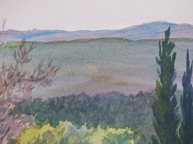 Salomon Alfred BOISECQ : Petit chemin en Provence, Aquarelle originale signée
