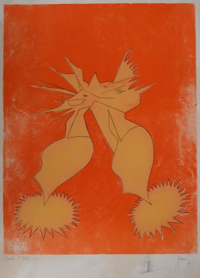 Jean-Philippe JENERE : Composition solaire, Lithographie originale signée