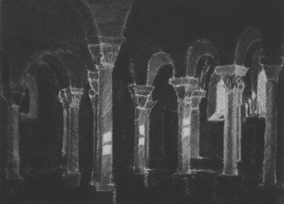 Camille COMBE : Un rai de lumière, Gravure originale signée